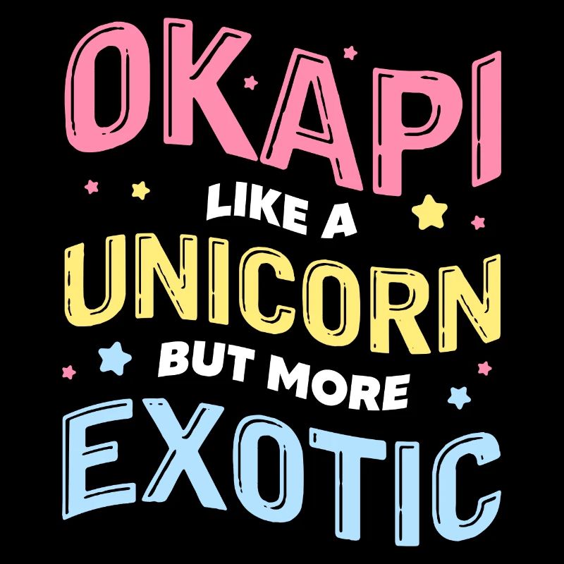 L’okapi comme une licorne mais un design plus exotique