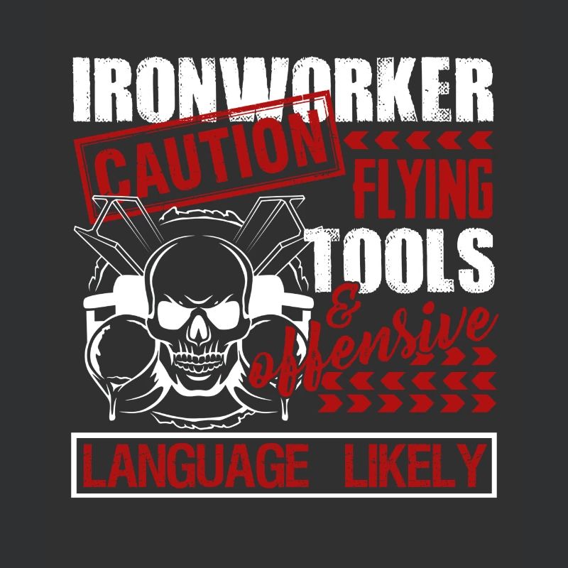 Ironworker Caution Flying Tools