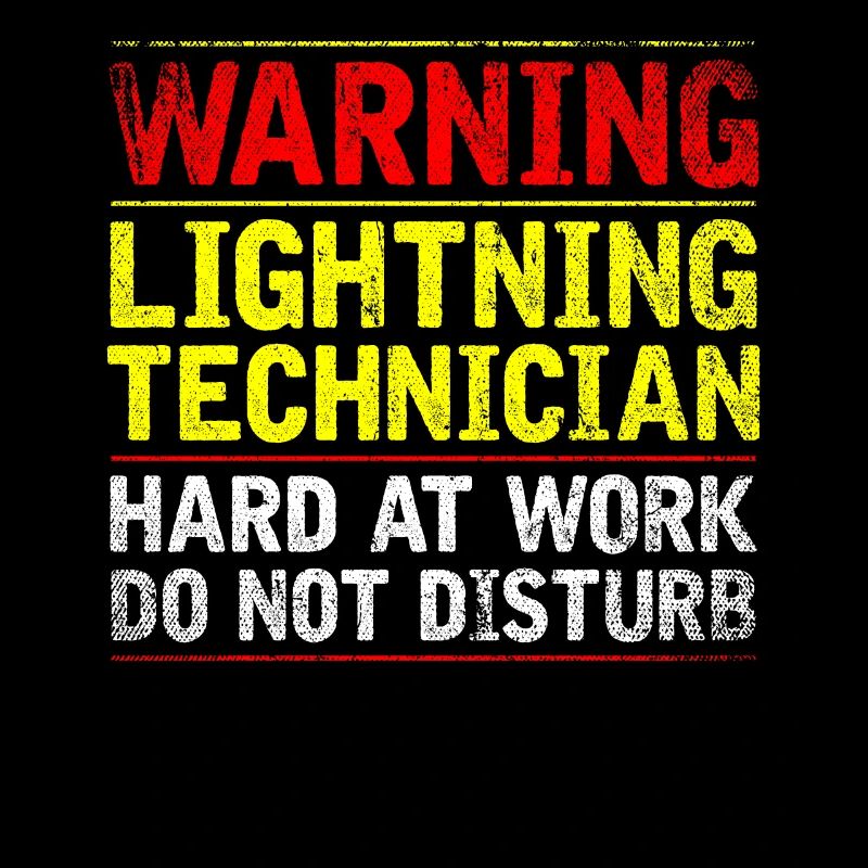 Warning Lightning Technician At Work