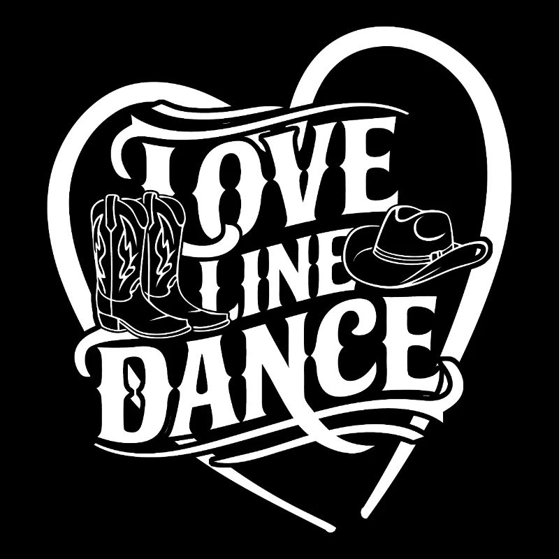Love Line Dance ich liebe Line Dancing mit Herz