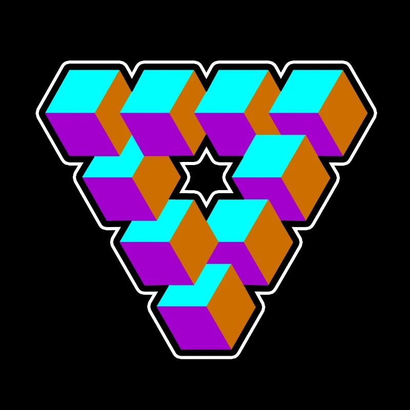 Géométrie Triangle Illusion Goa Cadeau