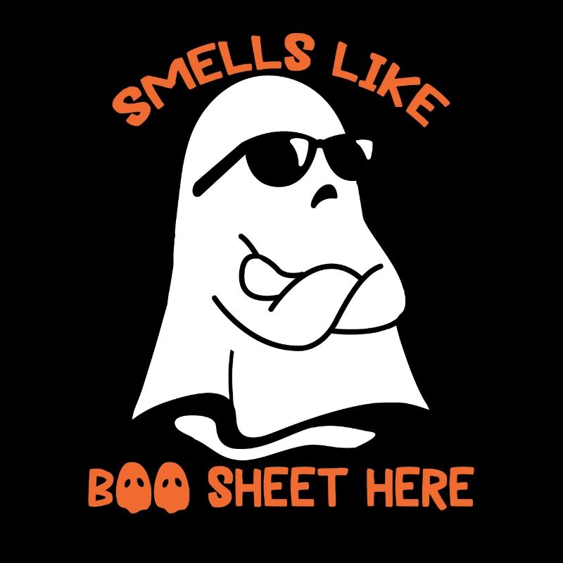 Halloween Ghost Funny Smells Like Boo Sheet Here