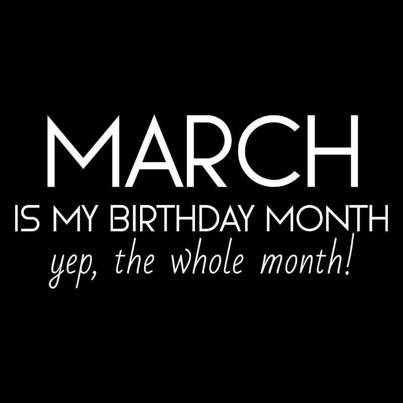 Mars est mon mois d’anniversaire