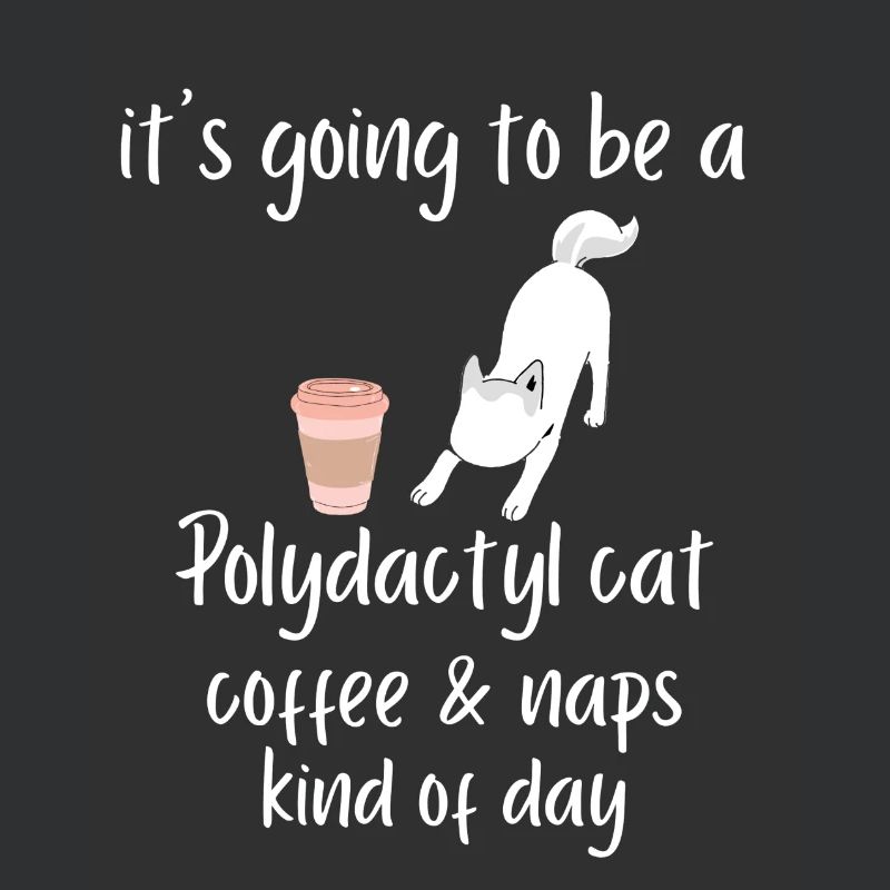 es wird ein Polydactyl Katze Kaffee Nickerchen Tee