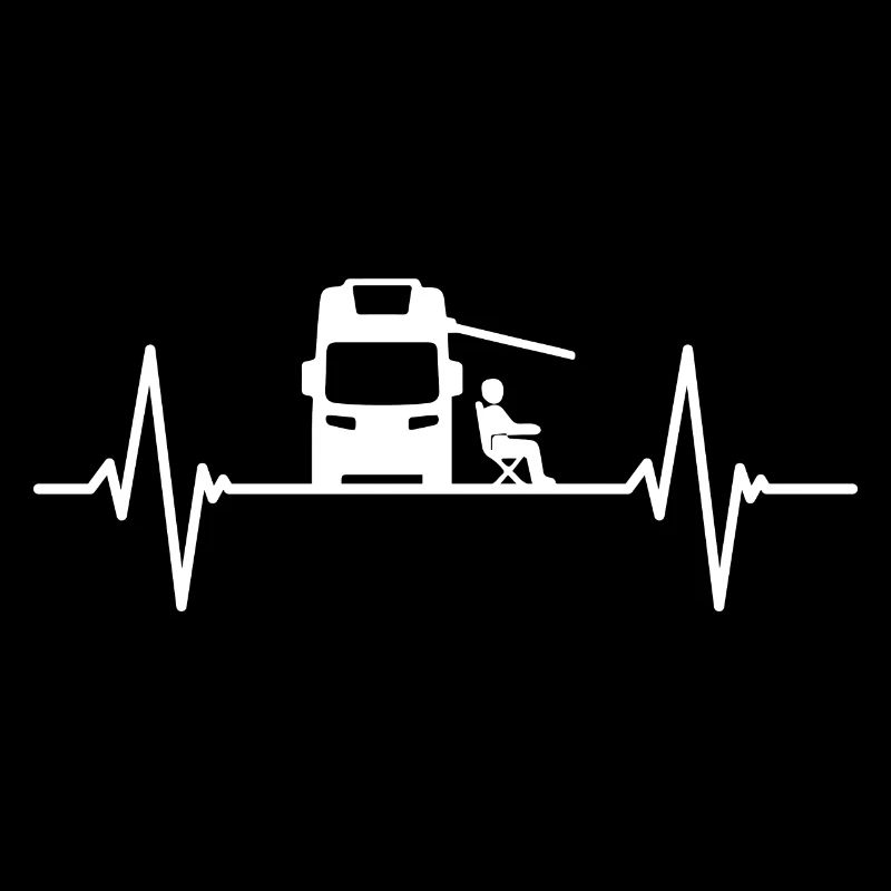 Camper Camping Heartbeat Caravan Motorhome Pulse