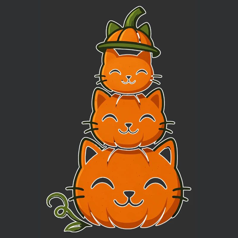 Happy Pumpkin Cat Stack