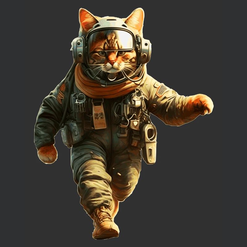 Katze oder Kater dient als Held in der Armee