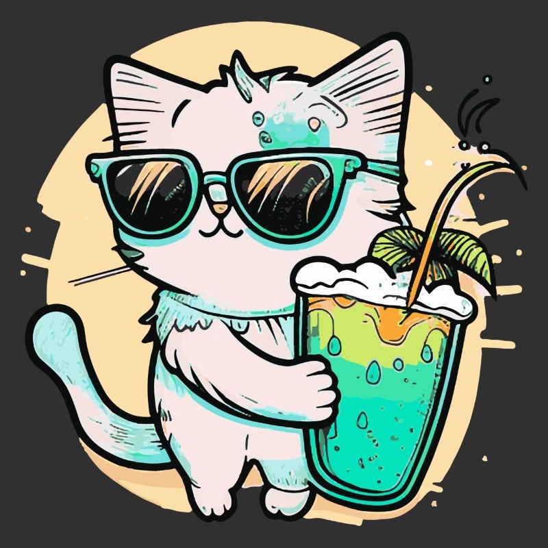 Le chat le plus cool de la plage