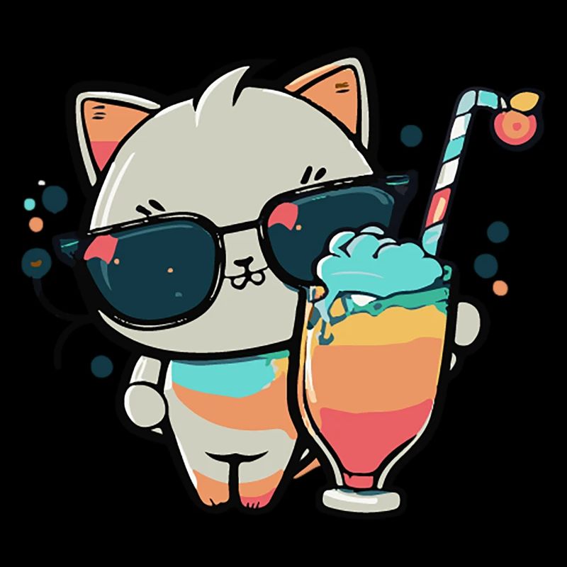 Die coolste Katze am Strand
