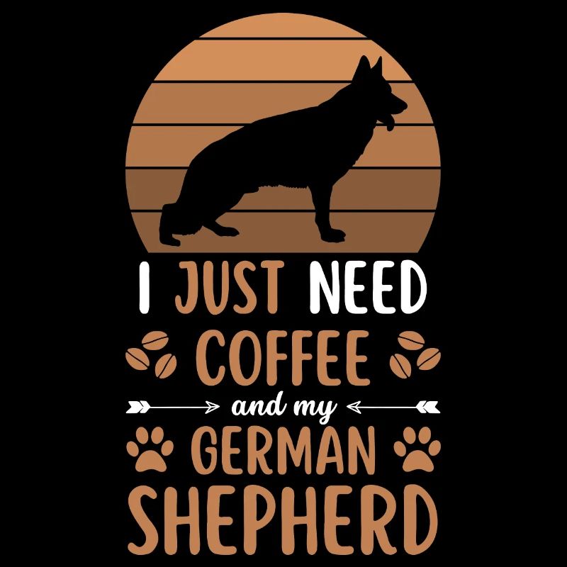German Shepherd Coffee Retro