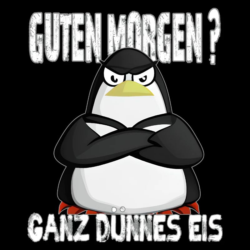 Ganz Dünnes Eis Morgenmuffel Pinguin Kaffee