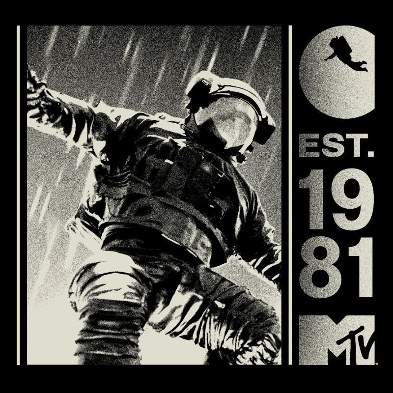 MTV Astronaut Est. 1981 Cool Back Print Design