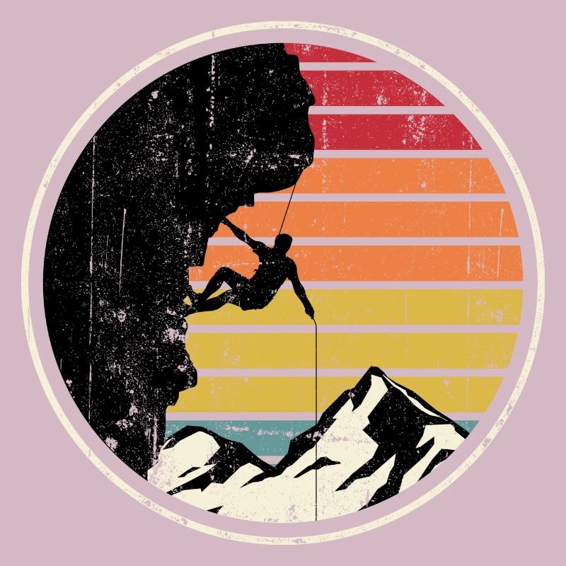 Sunset Summit Climber Silhouette