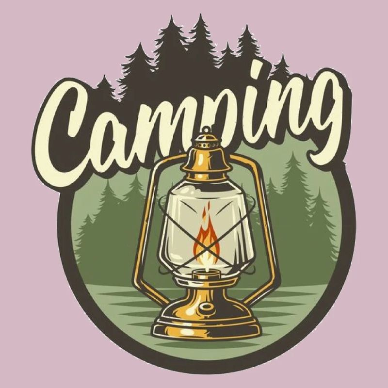 Lanterne de camping dans la forêt