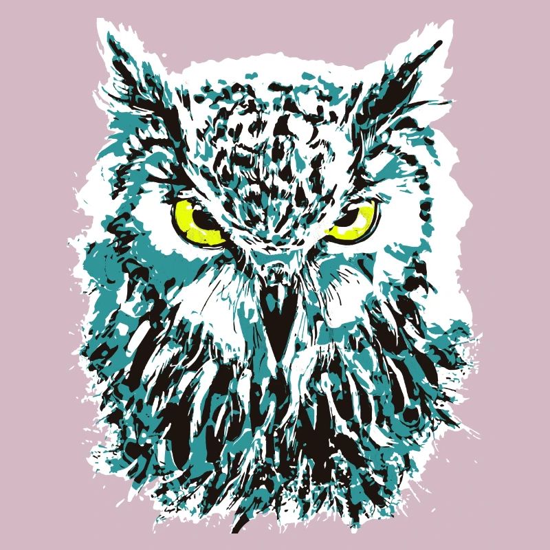 Bunte Eule - Eulenkopf - Kauz - Farbenfrohe Eule