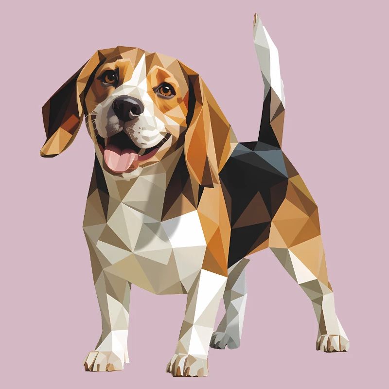 Beagle - Cooles Low Poly Logo
