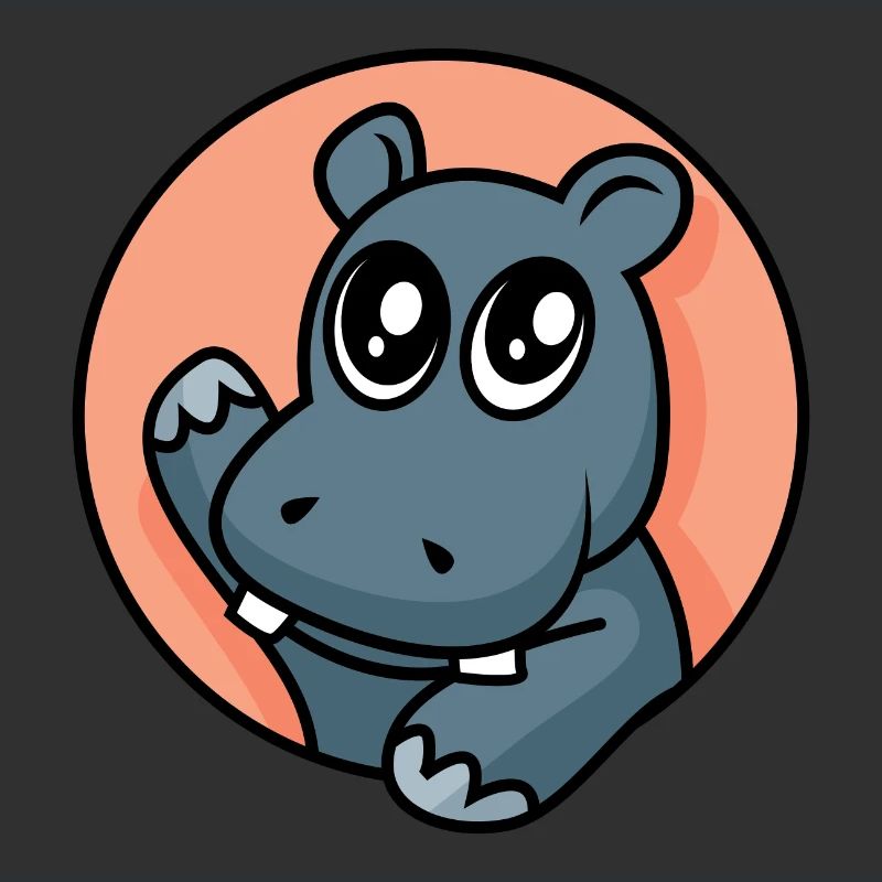 Hippopotame drôle - conception