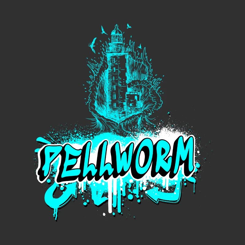 Conception de graffitis du phare de Pellworm
