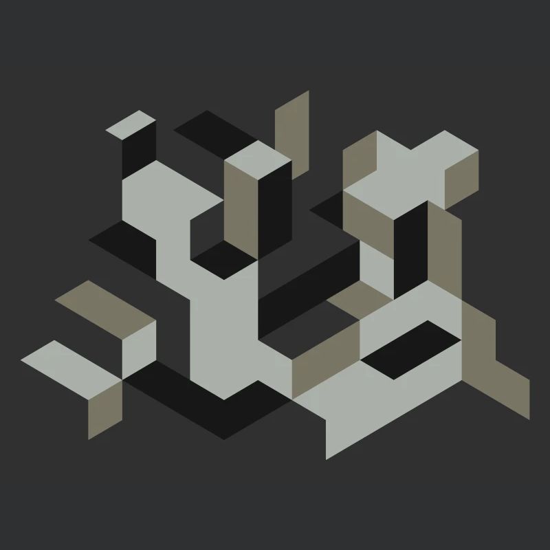Perspective Construction Cube Dyeing Yourself Labyrinth 3D
