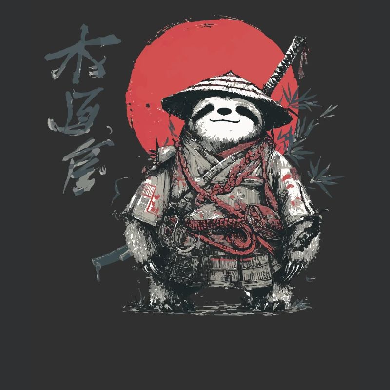 Sloth Samurai Under Red Sun