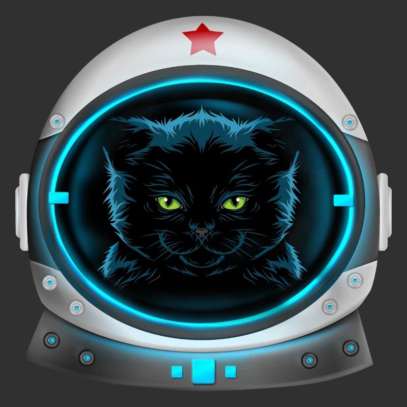 angry space cat Astronaut