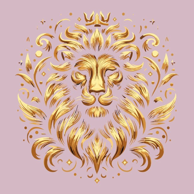 Lion Head Gold Patterns