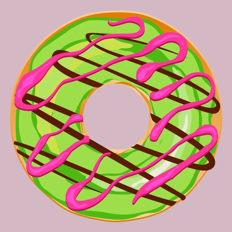 donut drawing dessert donuts cake pastry 1