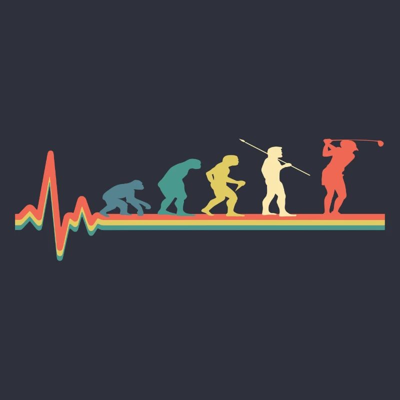 Golf Golfer Evolution Rétro