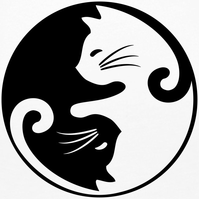 Vorschau: yin yang cat - Frauen Premium Langarmshirt