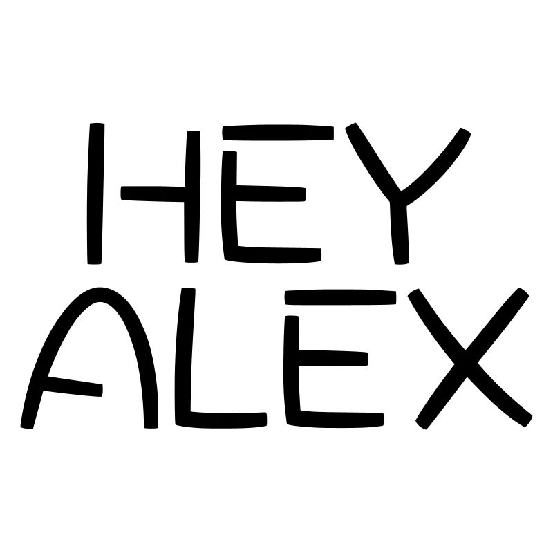 Hey Alex - Conception typographique de noms minimalistes