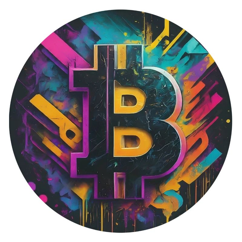 Explosion de couleurs du bitcoin