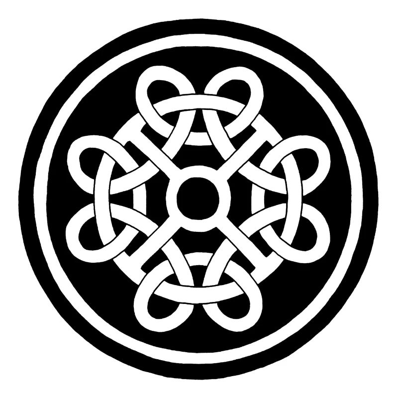 Celtic flower and black talisman