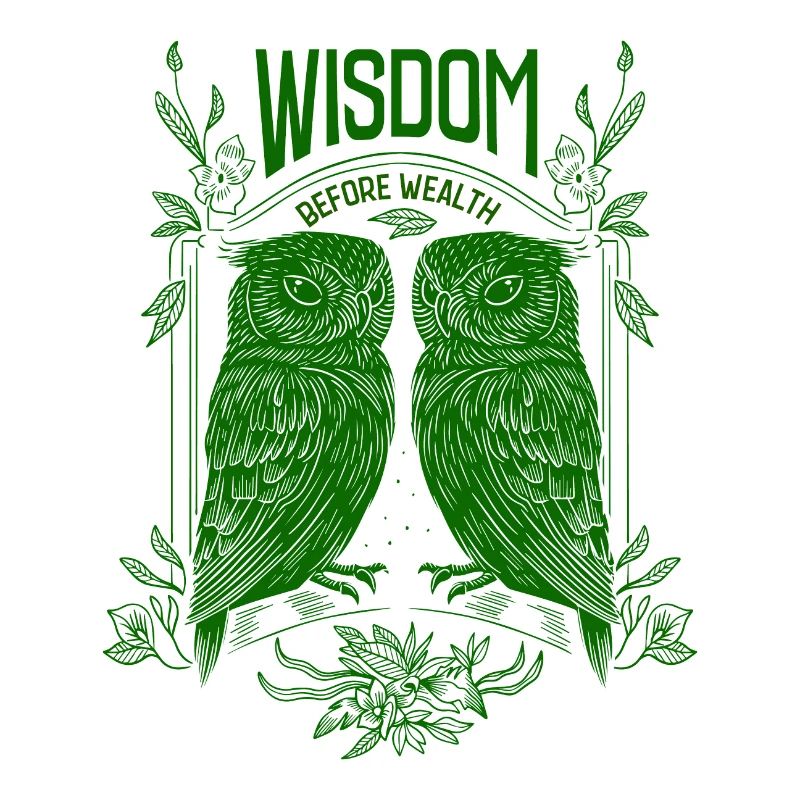 Wisdom Before Wealth – Symbolische Eulen