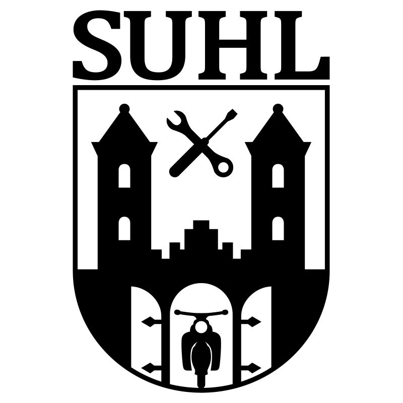 Suhl emblem with Simson Star Sparrowhawk Hawk