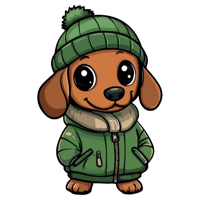 Dackel DachsHund Winter
