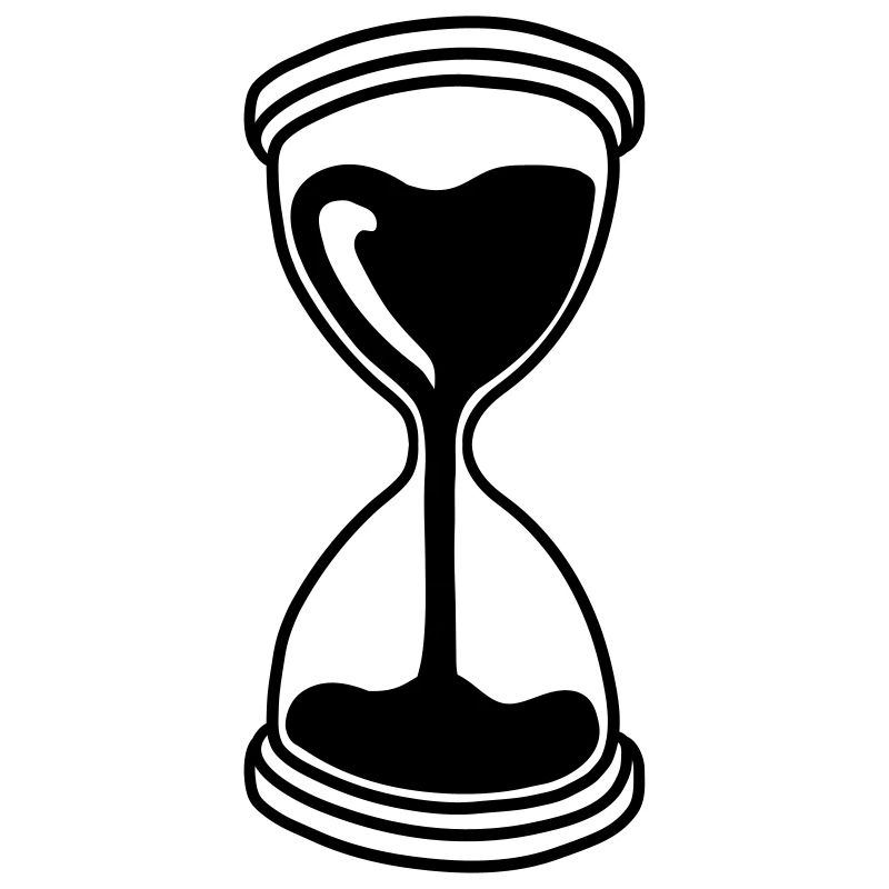 seconds glass hourglass time runs off indicator fall