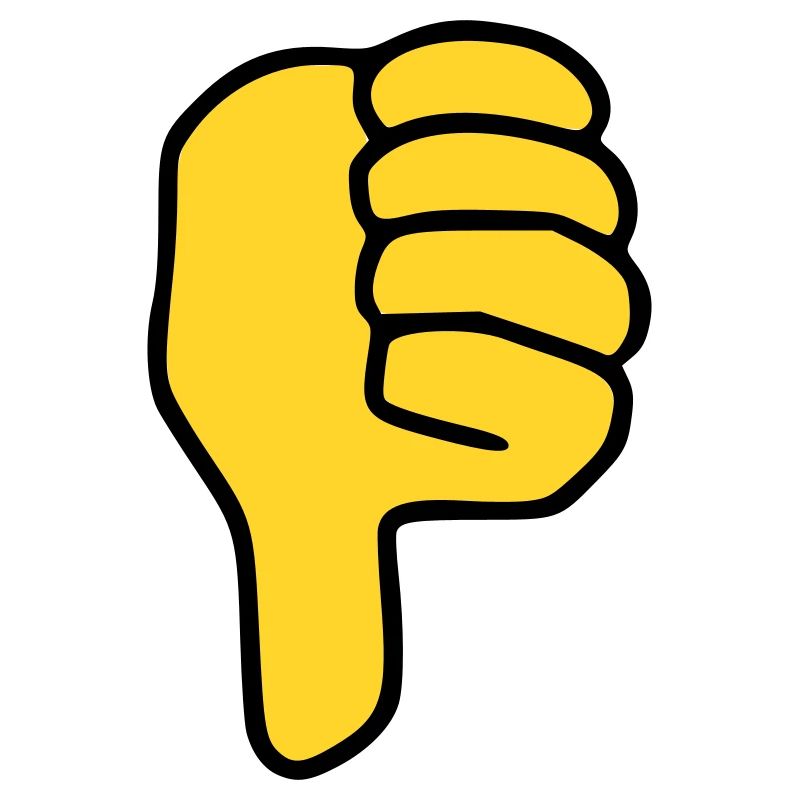 Emoji Pouce vers le bas Couleur de l’esquisse