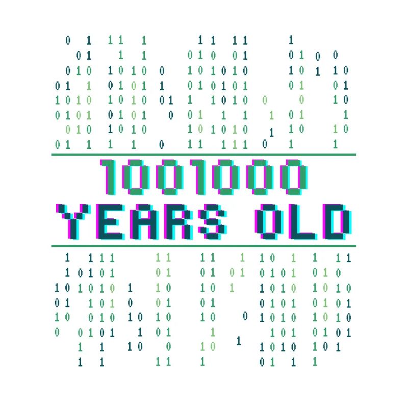 72nd Birthday 72 years old Binary Code Computer Science