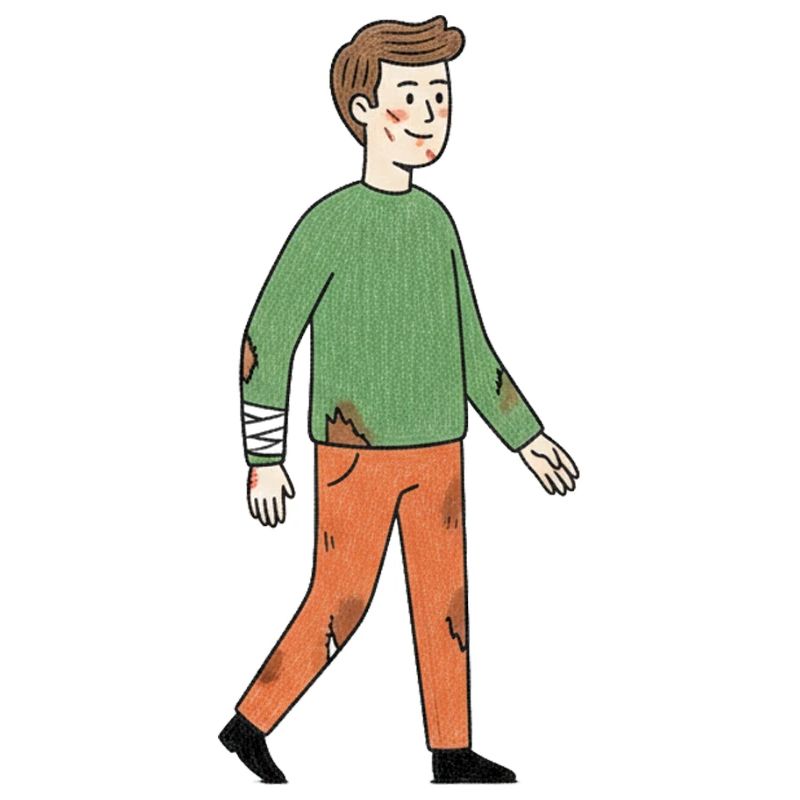 Wounded Hero Cartoon