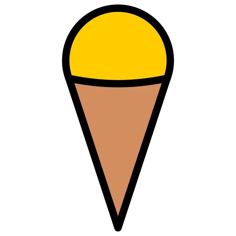 Eine Kugel Vanille Eis in der Waffel