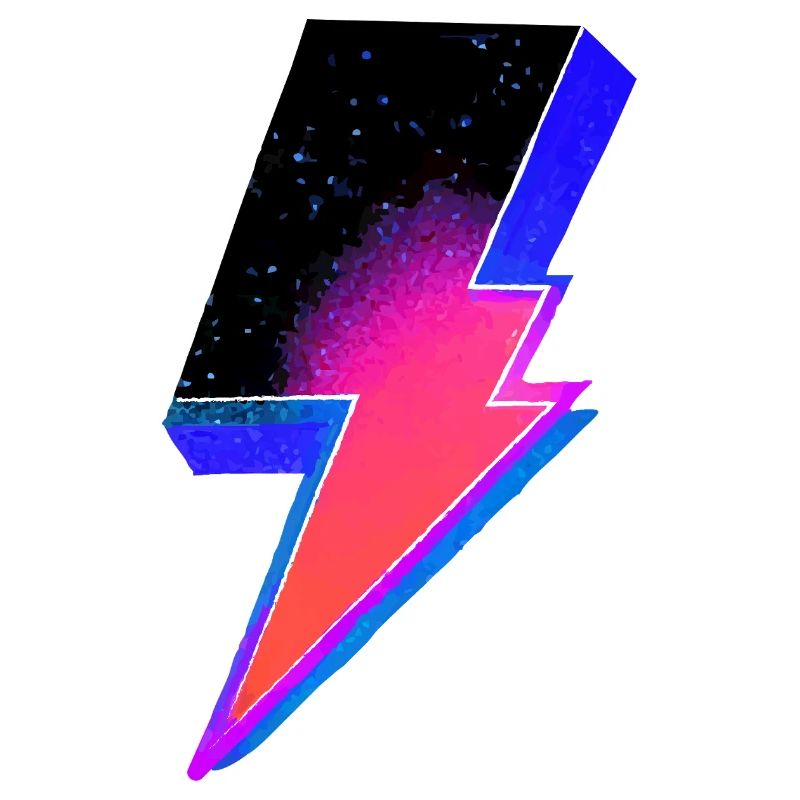 Neon Lightning Bolt Gradient