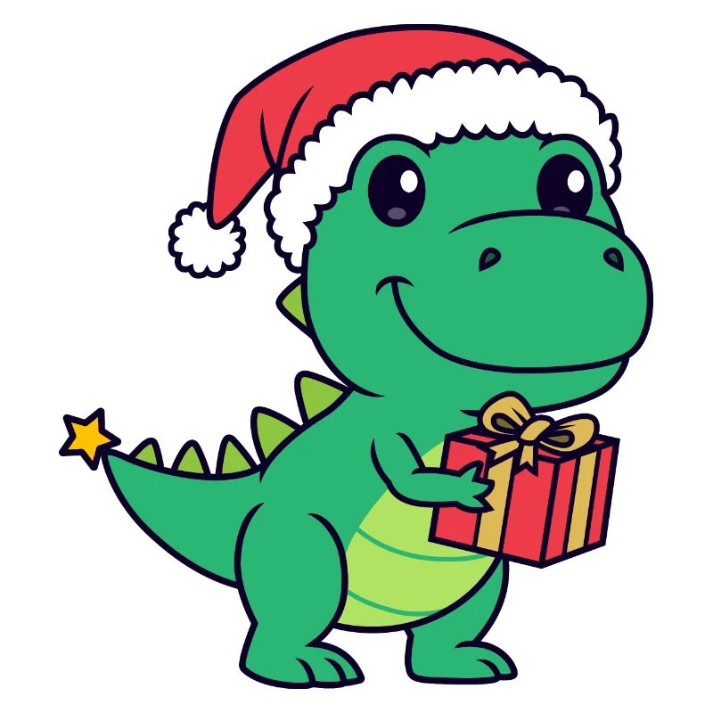 Mignon T-Rex dinosaure Cadeaux de Noël (e)