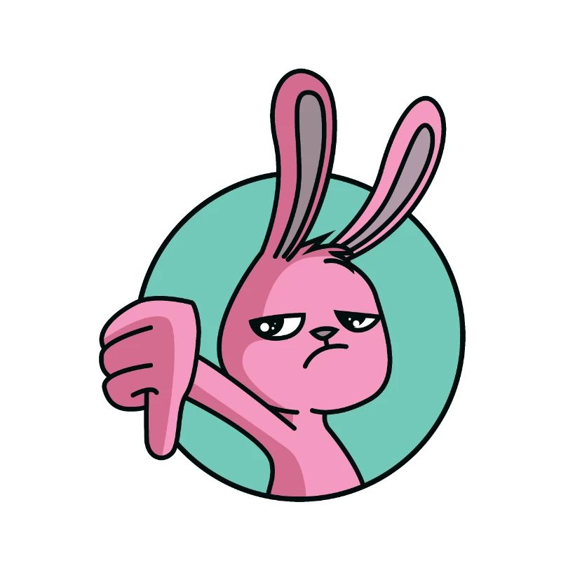 Pouce de lapin vers le bas