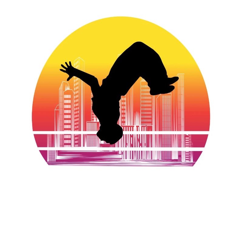 Parkour Backflip Siluette Freerunning Gift