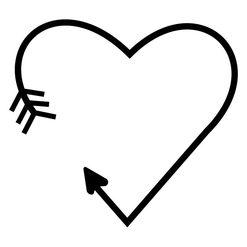 Heart Line Arrow