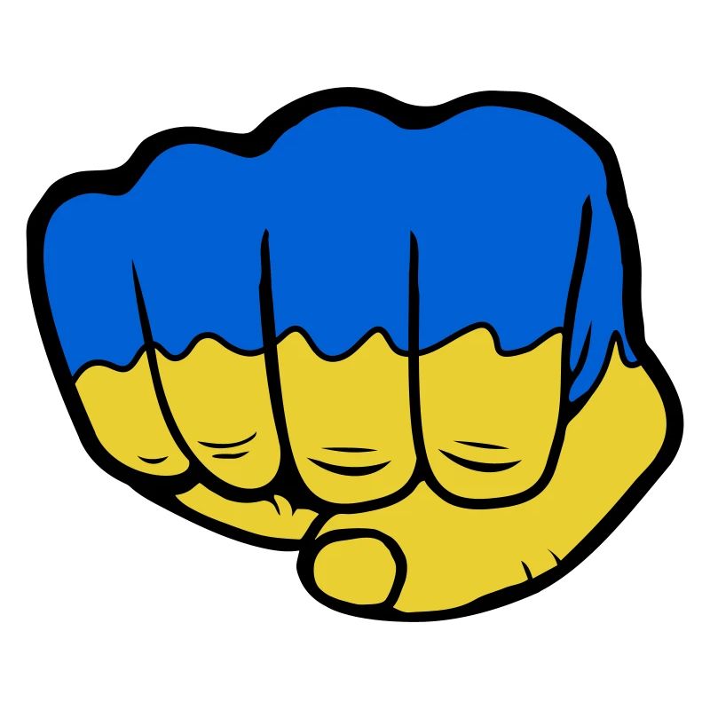 Ukraine Flagge Faust