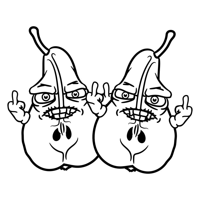 pear face angry angry angry monster wichser middle