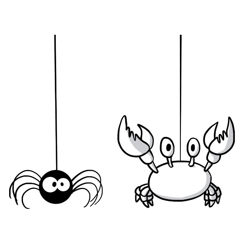 Beth die Spinne und Steve die Krabbe