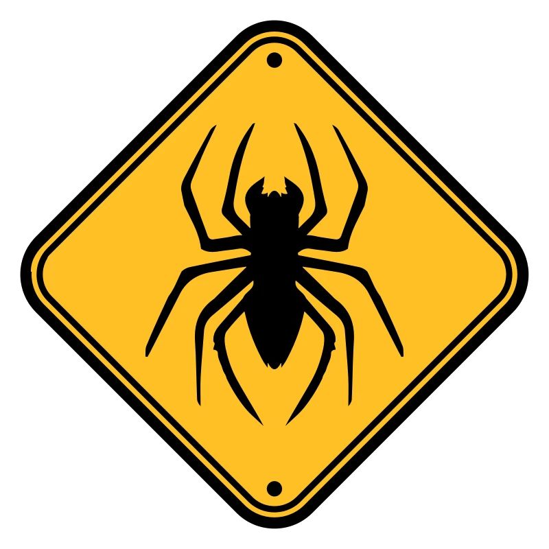 shield warning caution hazard caution zone spider
