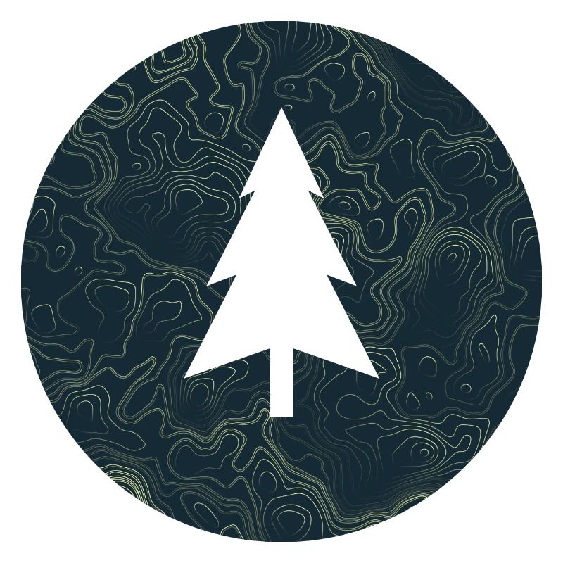 Pine tree mountain reliefs